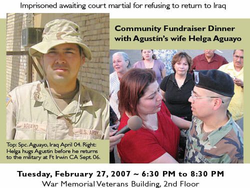 Support Agustin Aguayo – SF benefit dinner, Tues. Feb. 27